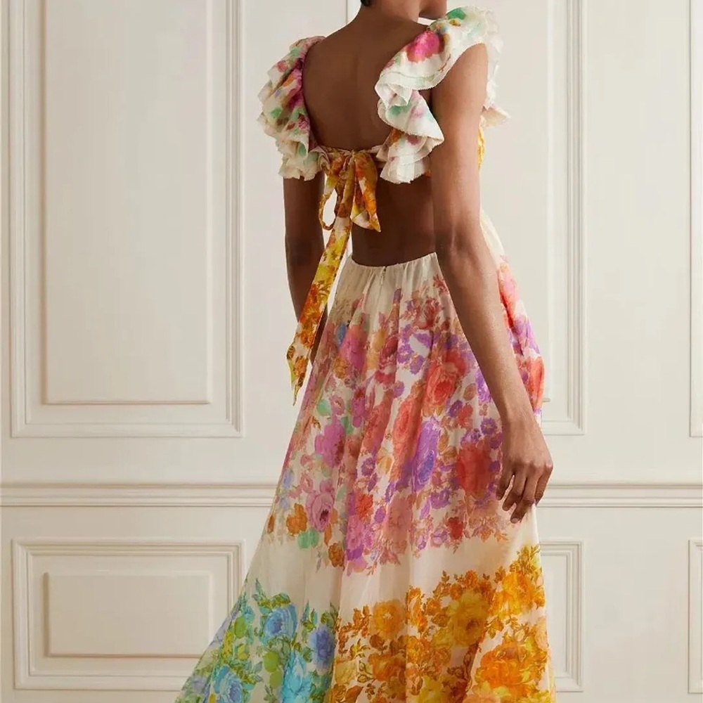 Raie Zimmermann Open Back Floral Dress - Picture 8 of 12
